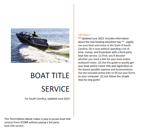 Boat Title Service Six Mile SC